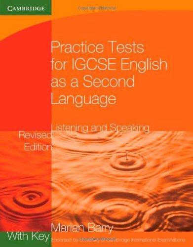 Practice Tests for IGCSE English as a Second Language: Listening and Speaking Book 1 with Key