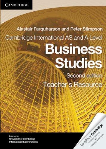 Cambridge International AS and A Level Business Studies Teacher's Resource CD-ROM (Cambridge International Examinations) 