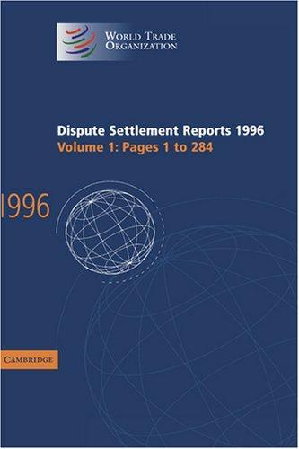 Dispute Settlement Reports 1996. Vol.1