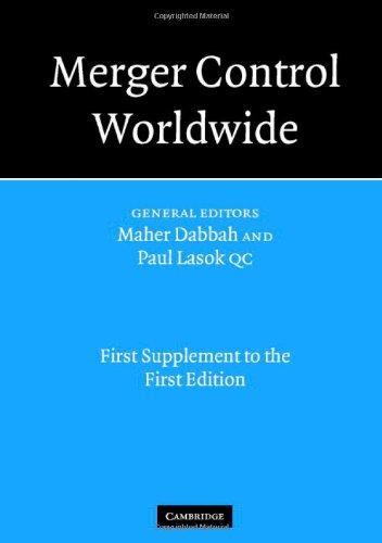 Merger Control Worldwide: 1st Supplement to the 1st Edition