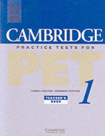 Cambridge Practice Tests for PET 1- Teacher's book