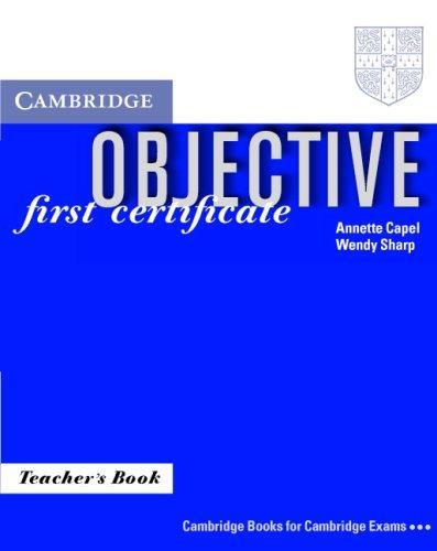OBJECTIVE FIRST CERTIFICATE.`TEACHER BK`