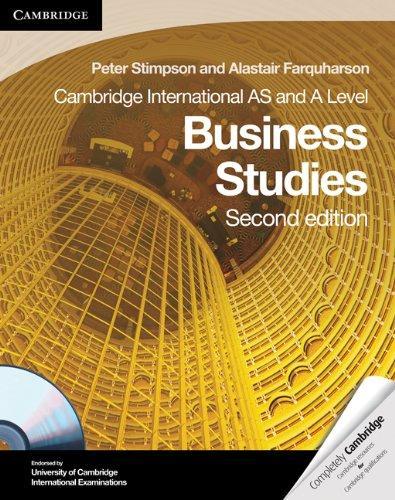 Cambridge International AS and A Level Business Studies Coursebook with CD-ROM (Cambridge International Examinations) 