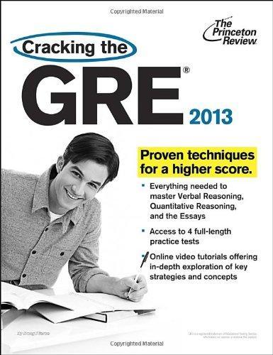 Cracking the GRE, 2013 Edition