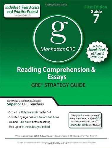 Reading Comprehension & Essays GRE Preparation Guide, 1st Edition (Manhattan GRE Preparation Guide: Reading Comprehension & Essays) 