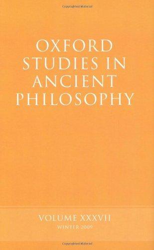 Oxford Studies in Ancient Philosophy: Volume 37 