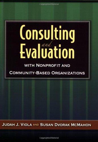 Consulting and Evaluation with Nonprofit and Community-Based Organizations