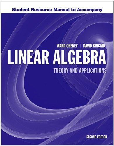 Student Study Guide to Accompany Linear Algebra: Theory and Application, Second Edition