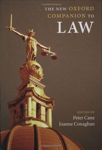 The New Oxford Companion to Law (Oxford Companions) 