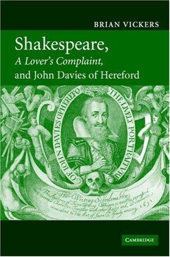 Shakespeare, 'A Lover's Complaint', and John Davies of Hereford