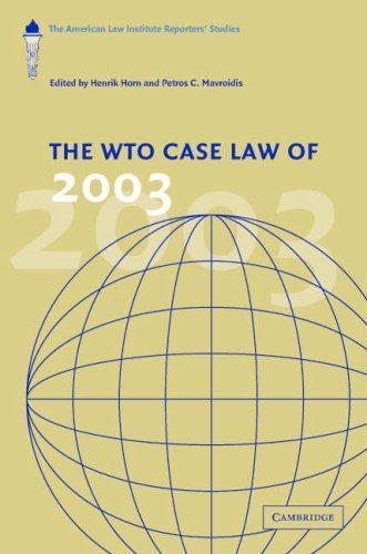 The WTO Case Law of 2003