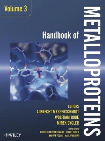 Handbook of Metalloproteins Volume 3