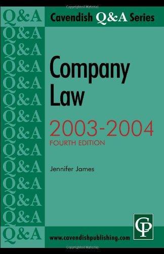 Company Law Q&A 2003-2004 (Questions and Answers)
