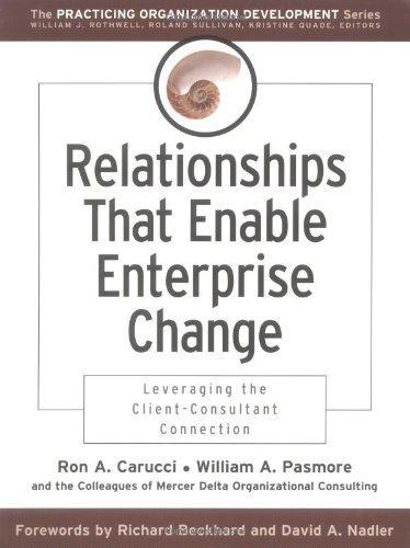 Relationships That Enable Enterprise Change: Leveraging The Client-Consultant Connection (J-B O-D (Organizational Development)