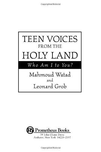 Teen Voices from the Holy Land: Who Am I to You?