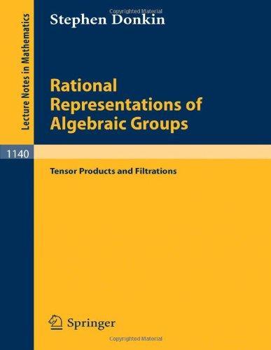 Rational Representations of Algebraic Groups: Tensor Products and Filtrations (Lecture Notes in Mathematics) 