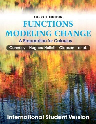 Functions Modeling Change: A Preparation for Calculus