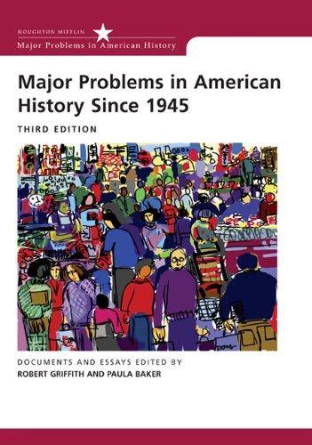 Major Problems in American History Since 1945