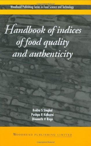 Handbook of Indices of Food Quality and Authenticity