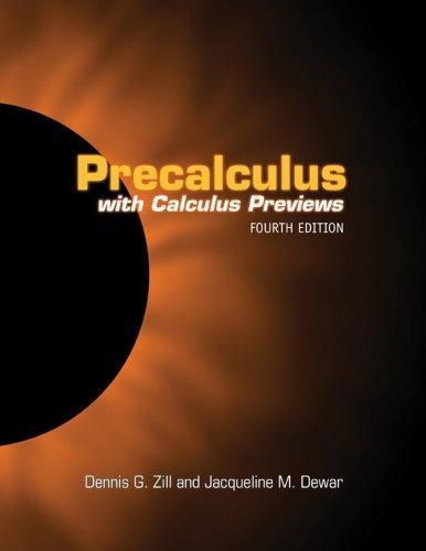 Precalculus with Calculus Preview 4th/ed