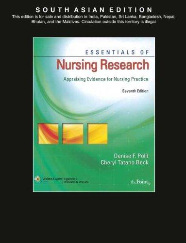 Essentials of Nursing Research: Appraising Evidence for Nursing Practice