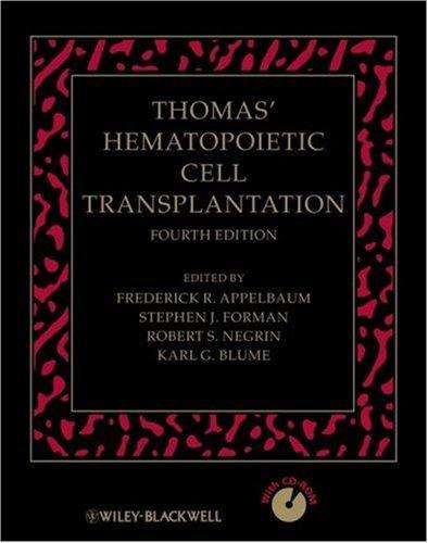 Thomas' Hematopoietic Cell Transplantation: Stem Cell Transplantation [With CDROM]
