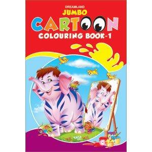 Jumbo Cartoon Colouring Book - 1 