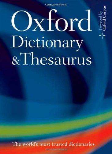 Oxford Dictionary And Thesaurus 2/e HB