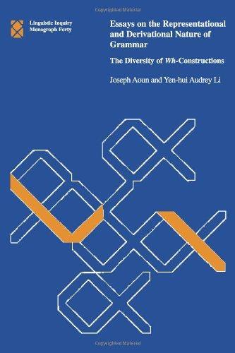 Essays on the Representational and Derivational Nature of Grammar: The Diversity of Wh-Constructions (Linguistic Inquiry Monographs) 