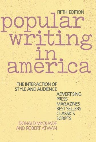 Popular Writing in America: The Interaction of Style and Audience 