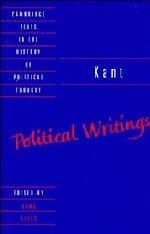 Kant: Political Writings (Cambridge Texts in the History of Political Thought)