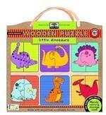 GREEN START WOODEN PUZZLES: LITTLE DINOSAURS - EARTH FRIENDLY PUZZLES WITH HANDY CARRY & STORAGE CAS Pzzl Edition