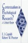 Contextualism in Psychological Research?: A Critical Review