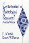 Contextualism in Psychological Research?: A Critical Review