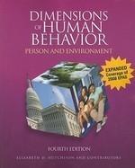 Dimensions of Human Behavior: Person and Environment 0004 Edition