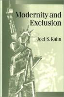 Modernity and Exclusion First  Edition