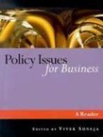 Policy Issues for Business: A Reader