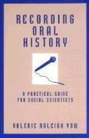 Recording Oral History: A Practical Guide for Social Scientists