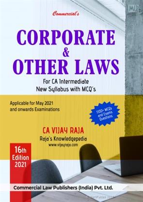 Corporate And Other Laws For CA Intermediate New Syllabys With MCQ's