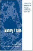 Memory T Cells 1st Edition. Edition