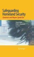 Safeguarding Homeland Security: Governors and Mayors Speak Out 1st Edition. Edition