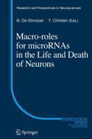 Macro Roles for MicroRNAs in the Life and Death of Neurons 1st Edition. Edition