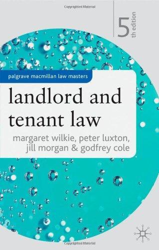 Landlord and Tenant Law Palgrave Macmillan Law Masters