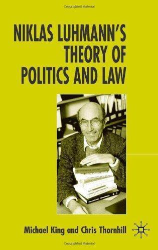 Niklas Luhmann's Theory of Politics and Law