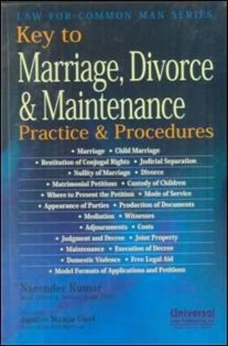 Key to Marriage, Divorce and Maintenance Practice and Procedures