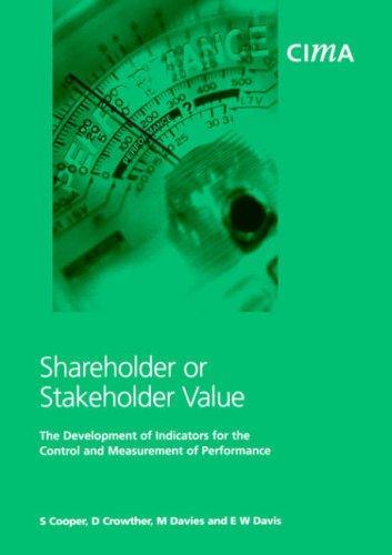 Shareholder or Stakeholder Value (CIMA Research)