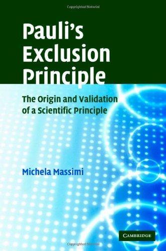 Pauli'S Exclusion Principle : The Origin And Validation Of A Scientific Principle