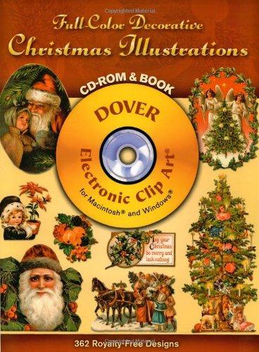 Full-Color Decorative Christmas Illustrations CD-ROM and Book