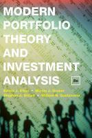 Modern Portfolio Theory and Investment Analysis 0008 Edition