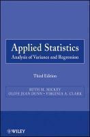 Applied Statistics: Analysis of Variance and Regression